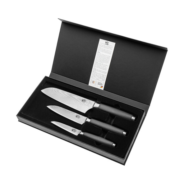 Damastmesser-Set, 3-tlg.