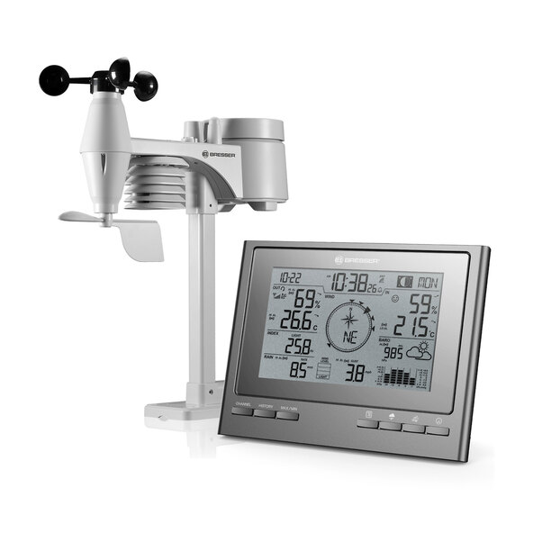 7-in-1 Funk-Wetterstation ClimateScout, grau