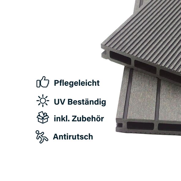 WPC-Terrassendielen SAMANA, 6 m², hellgrau