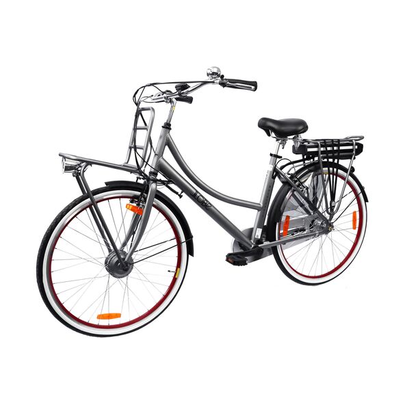 28" City-E-Bike Rosendaal 3 Lady, grau