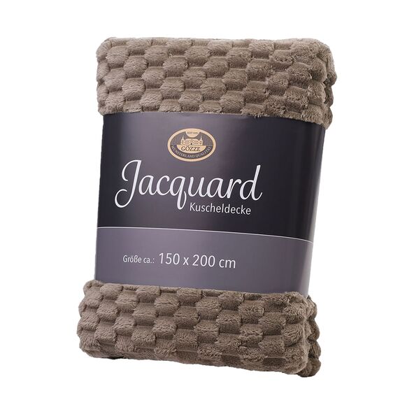 Wohndecke Jacquard 3D, stein