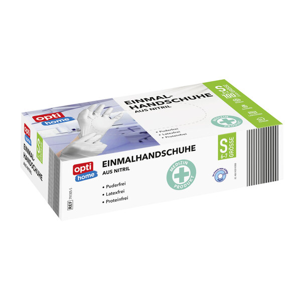 Einmalhandschuhe Nitril, weiß, Größe S