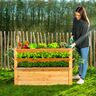 Lärchenholz-Hochbeet Premium XXL Natur, 125 x 91 x 73 cm