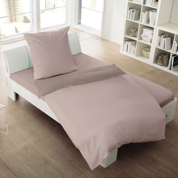 Bettwäsche Luxus Satin, 135 x 200 cm, beige