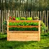 Lärchenholz-Hochbeet Premium XXL Natur, 125 x 91 x 73 cm