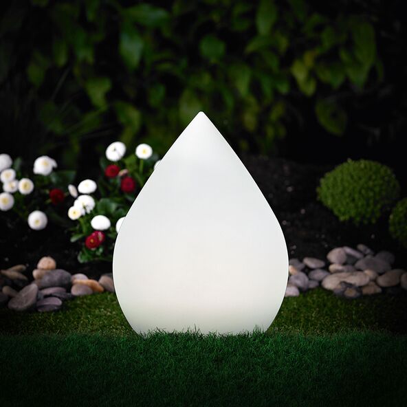 Solar-LED-Gartenleuchte Tropfen LK07-3, Ø 30 cm