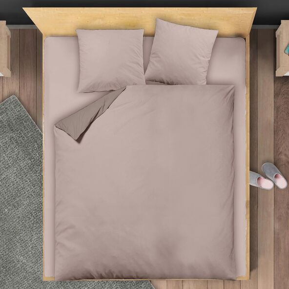 Bettwäsche Luxus Satin, 200 x 220 cm, beige