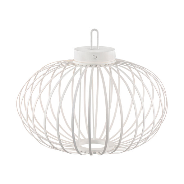 LED-Akku-Tisch- und Bodenleuchte Korga, weiß, ⌀ 46 cm