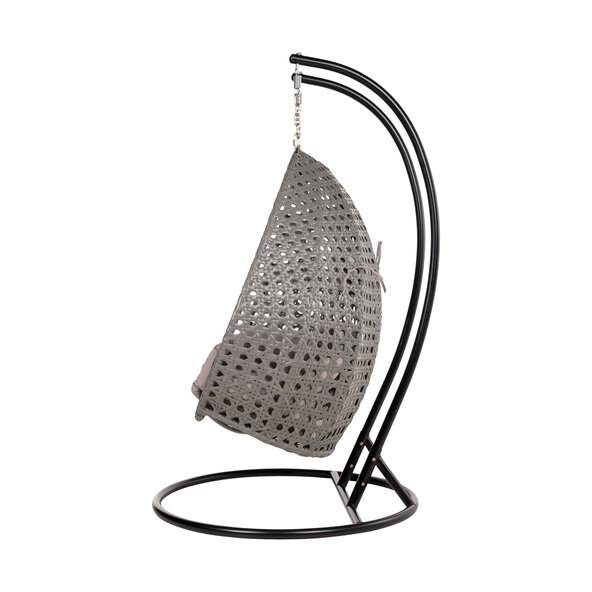 Polyrattan-Hängesessel Twin, grau