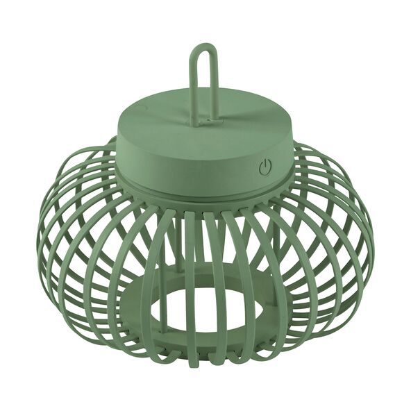 LED-Akku-Tisch- und Bodenleuchte Korga, grün, ⌀ 25 cm