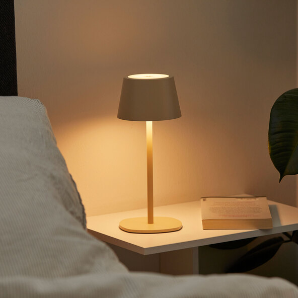 3 in 1 LED-Akku-Tischleuchte, beige