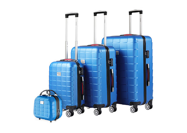 Hartschalenkoffer-Set Exopack inkl. Beautycase, blau