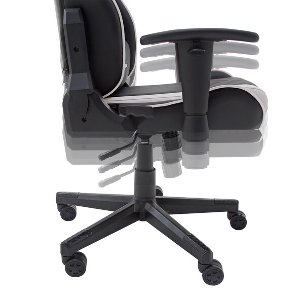Gaming-Stuhl Chefsessel, schwarz-weiß